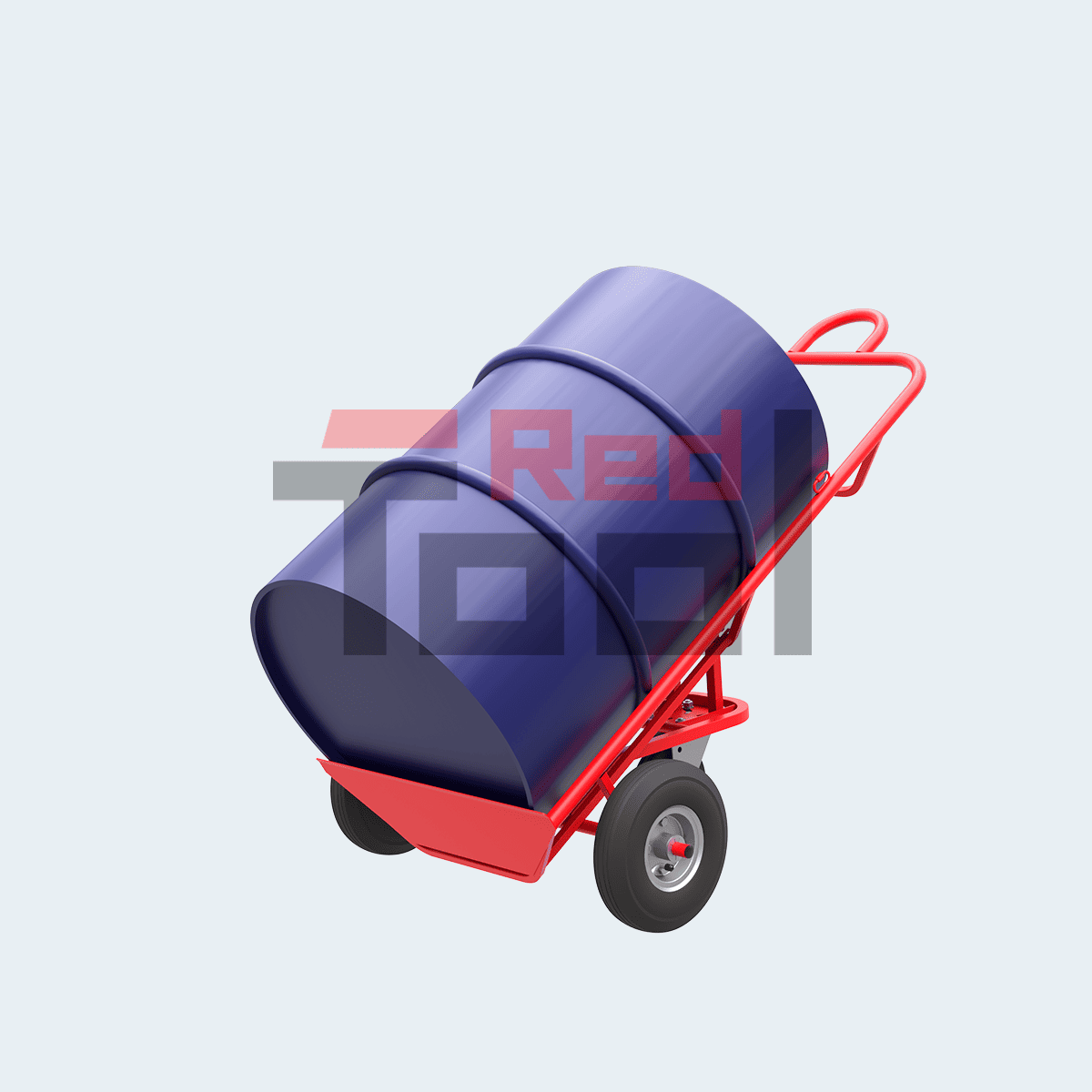 Тележка для перевозки металлических бочек КБ 2 RT без колес